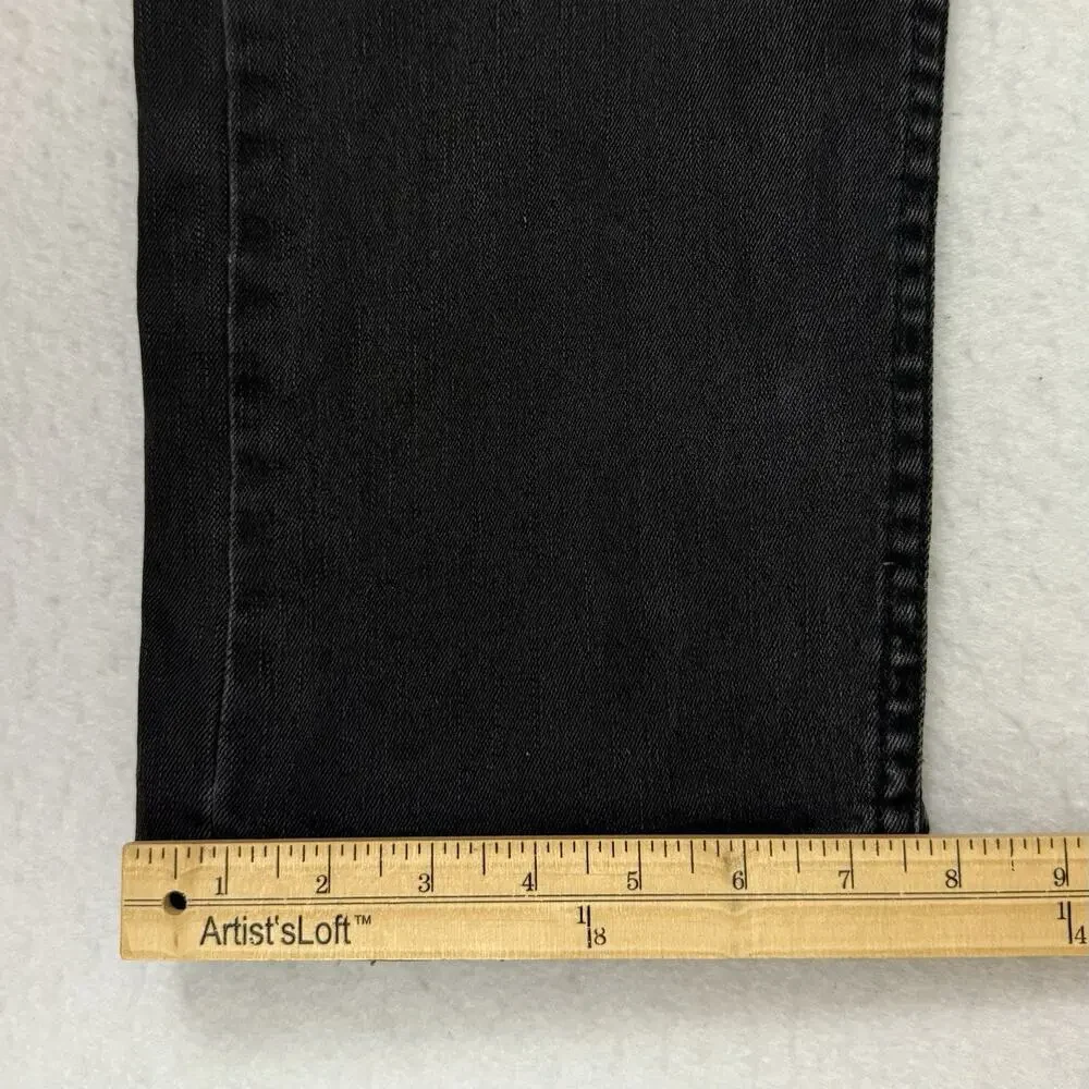 Levis 505 Jeans Mens Size 38X30 Black Regular Fit Straight Medium Wash Denim